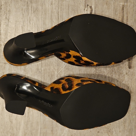 💕FAVORITE DAUGHTER Katharin Calf Hair Sandal Brandy Brown Leopard Print 11 NWT